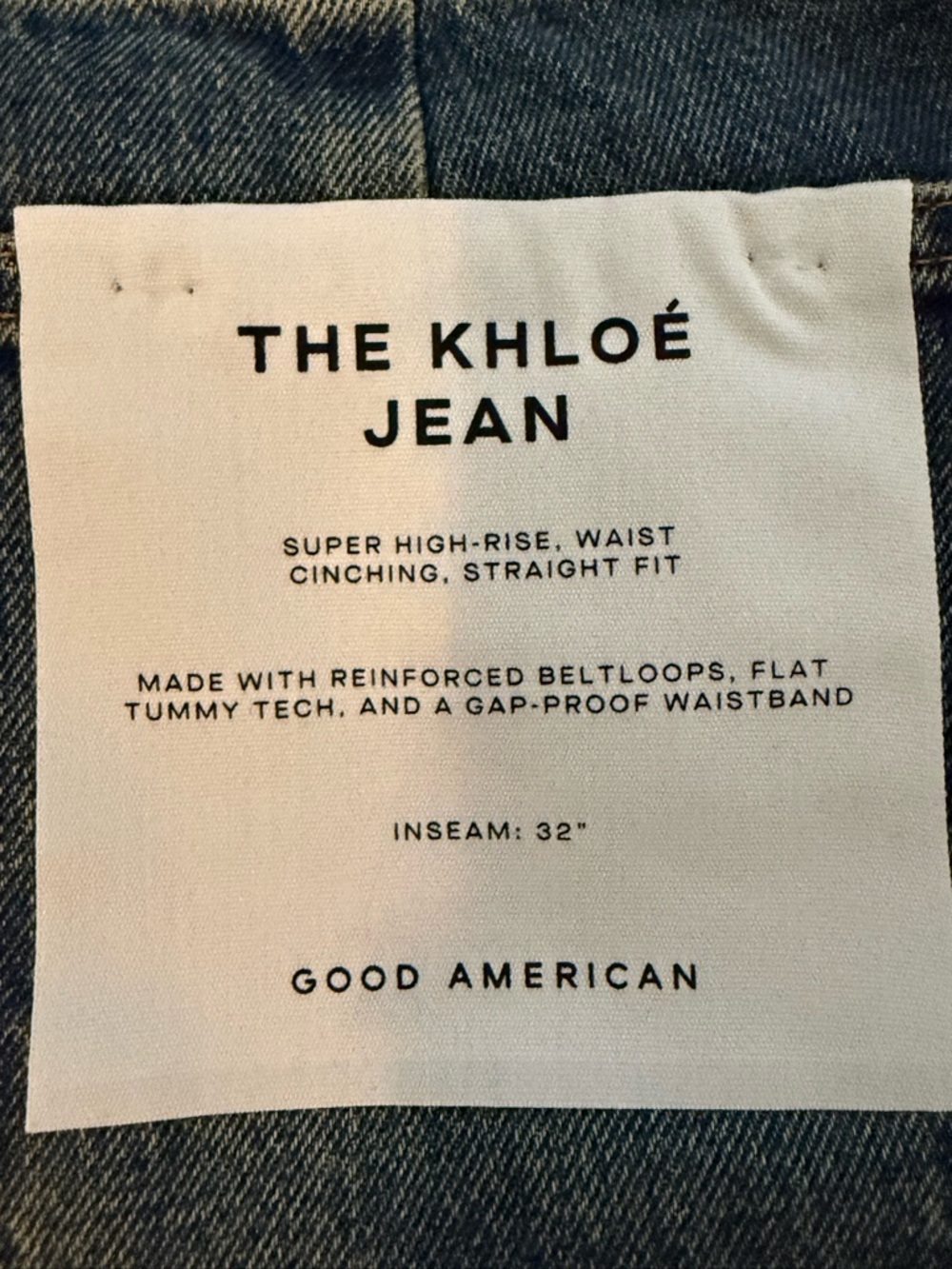 Good American The Khloé High Waist Patch Denim Straight Leg Jeans - Picture 8 of 10